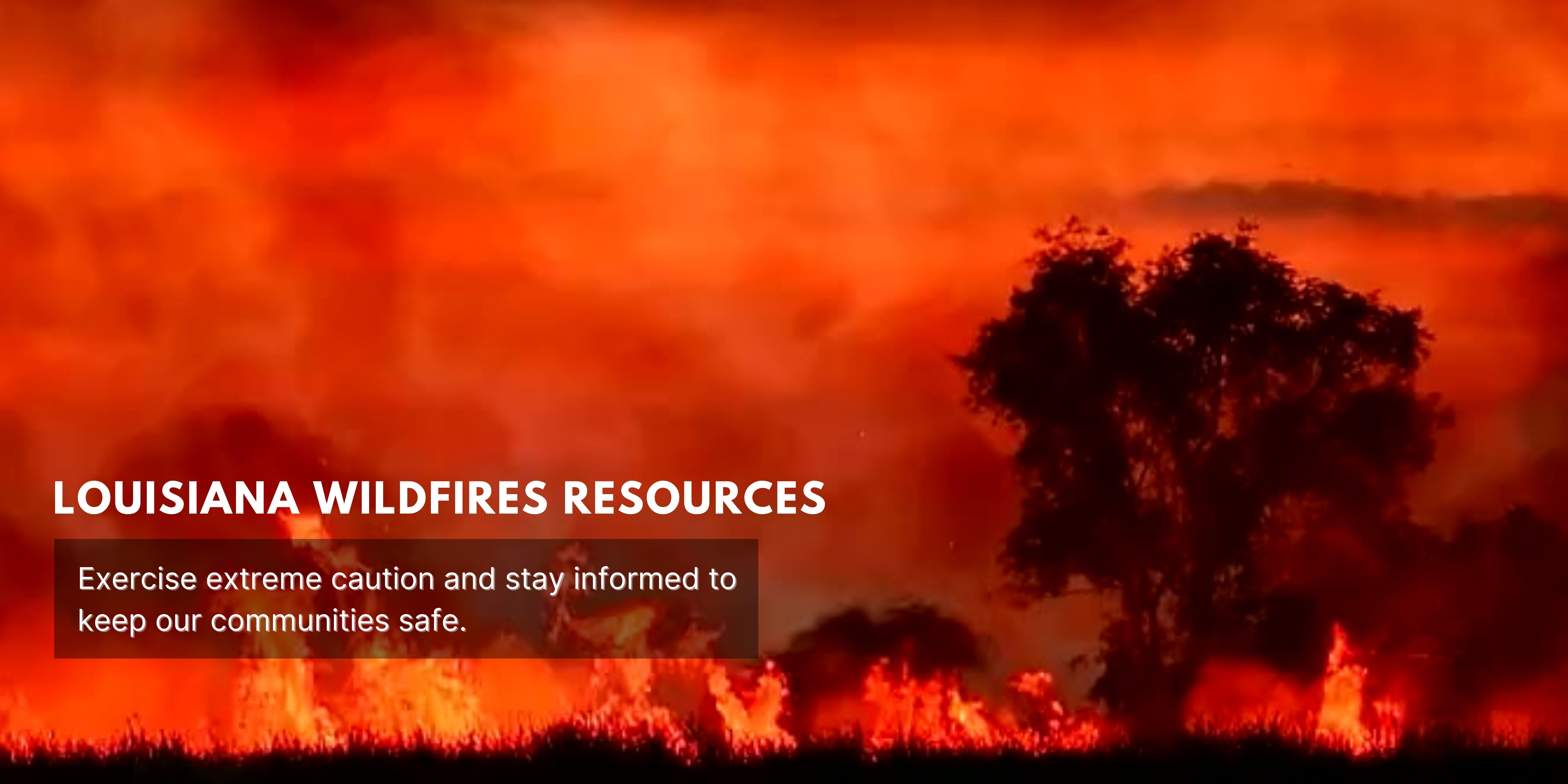 Louisiana Wildfires Update Banner