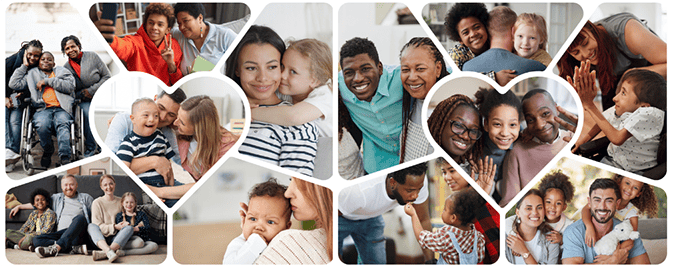 collage of children